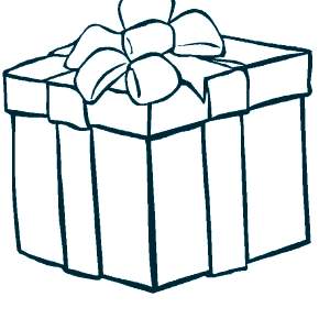 Раскраска новогодние подарки