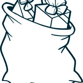 Раскраска новогодние подарки