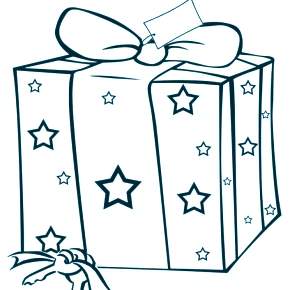 Раскраска новогодние подарки