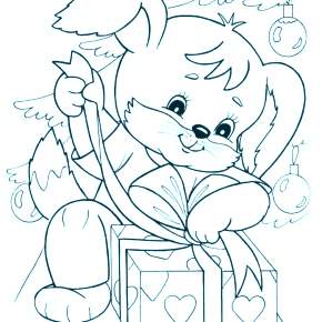 Раскраска новогодние подарки