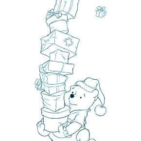 Раскраска новогодние подарки