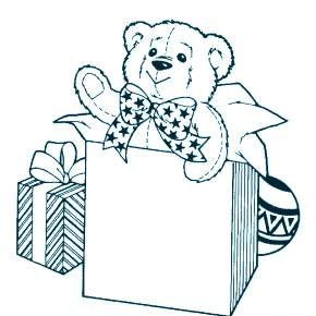 Раскраска новогодние подарки
