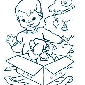 Раскраска новогодние подарки