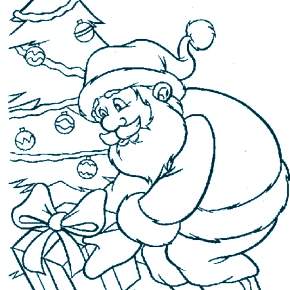 Раскраска новогодние подарки