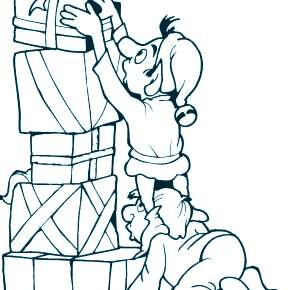 Раскраска новогодние подарки