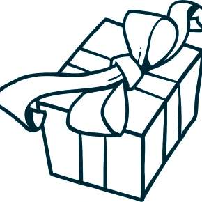 Раскраска новогодние подарки