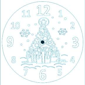 Раскраска новогодние часы