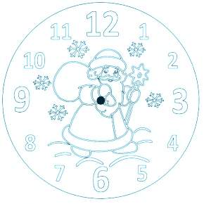 Раскраска новогодние часы