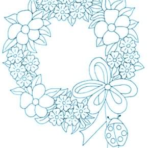 Раскраска новогодний венок Раскраска новогодний венок