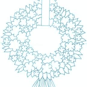 Раскраска новогодний венок Раскраска новогодний венок