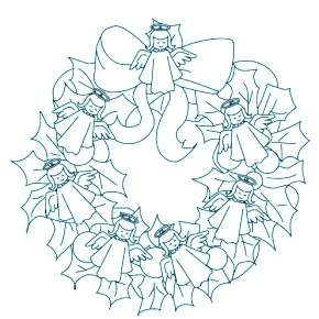 Раскраска новогодний венок Раскраска новогодний венок