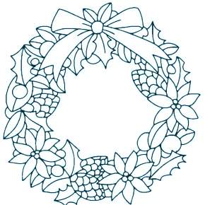 Раскраска новогодний венок Раскраска новогодний венок