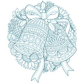 Раскраска новогодний венок Раскраска новогодний венок