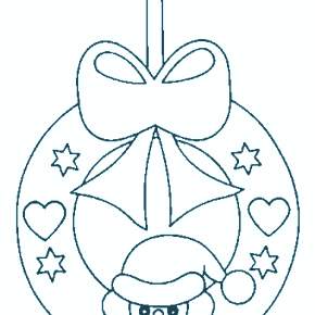 Раскраска новогодний венок Раскраска новогодний венок