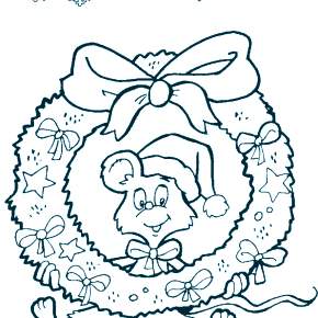 Раскраска новогодний венок Раскраска новогодний венок