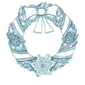 Раскраска новогодний венок Раскраска новогодний венок