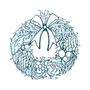 Раскраска новогодний венок Раскраска новогодний венок