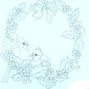 Раскраска новогодний венок Раскраска новогодний венок