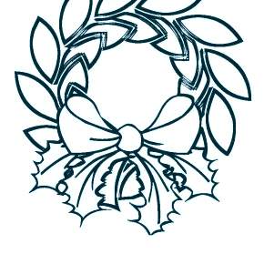 Раскраска новогодний венок Раскраска новогодний венок