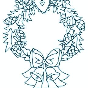 Раскраска новогодний венок Раскраска новогодний венок