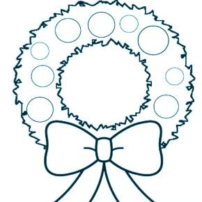 Раскраска новогодний венок Раскраска новогодний венок