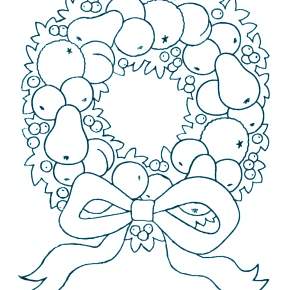 Раскраска новогодний венок Раскраска новогодний венок