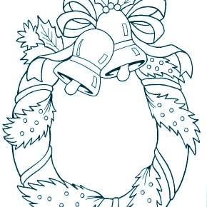 Раскраска новогодний венок Раскраска новогодний венок