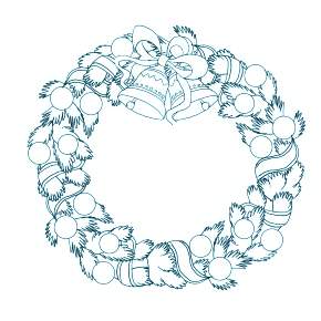 Раскраска новогодний венок Раскраска новогодний венок