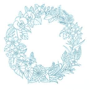 Раскраска новогодний венок Раскраска новогодний венок