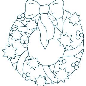 Раскраска новогодний венок Раскраска новогодний венок