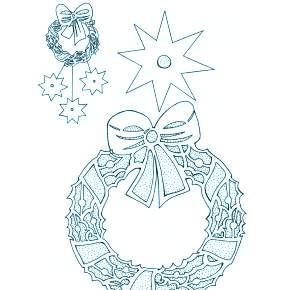 Раскраска новогодний венок Раскраска новогодний венок