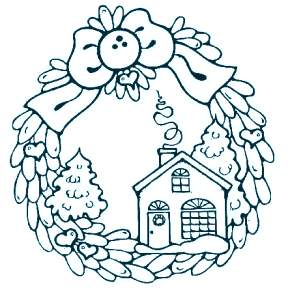 Раскраска новогодний венок Раскраска новогодний венок