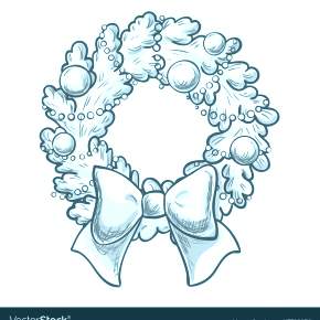 Раскраска новогодний венок Раскраска новогодний венок