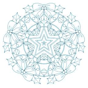 Раскраска новогодний венок Раскраска новогодний венок