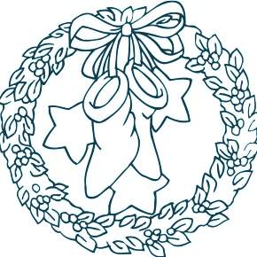 Раскраска новогодний венок Раскраска новогодний венок