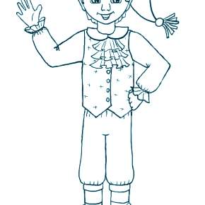 Раскраска новогодний костюм Раскраска новогодний костюм