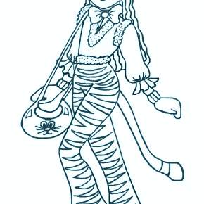 Раскраска новогодний костюм Раскраска новогодний костюм