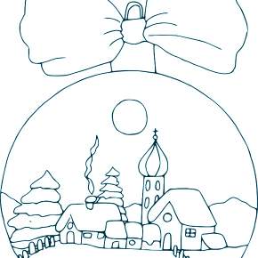 Раскраска новогодние шары Раскраска новогодние шары