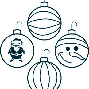 Раскраска новогодние шары Раскраска новогодние шары
