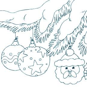 Раскраска новогодние шары Раскраска новогодние шары