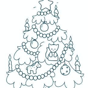 Раскраска новогодняя гирлянда Раскраска новогодняя гирлянда