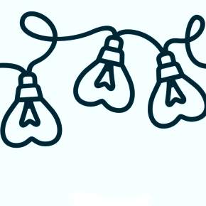 Раскраска новогодняя гирлянда Раскраска новогодняя гирлянда