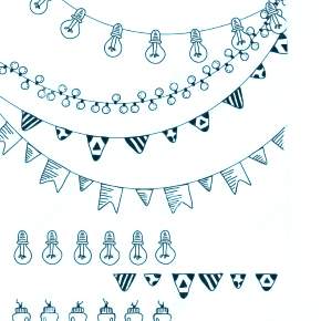 Раскраска новогодняя гирлянда Раскраска новогодняя гирлянда