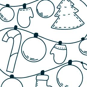 Раскраска новогодняя гирлянда Раскраска новогодняя гирлянда