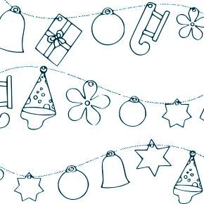 Раскраска новогодняя гирлянда Раскраска новогодняя гирлянда