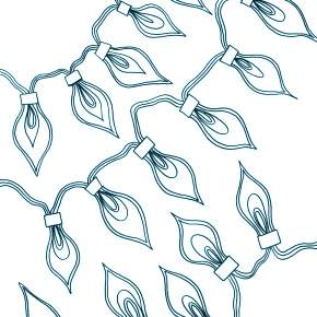 Раскраска новогодняя гирлянда Раскраска новогодняя гирлянда