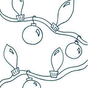 Раскраска новогодняя гирлянда Раскраска новогодняя гирлянда