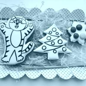 Раскраска пряник новогодний