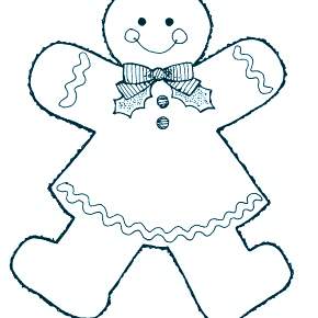 Раскраска пряник новогодний