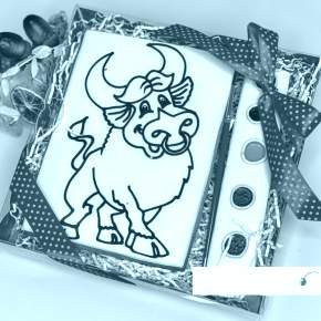 Раскраска пряник новогодний